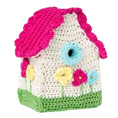 crocheted house